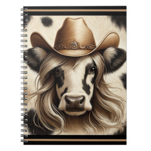 Carnet Vache paysanne blonde drôle
