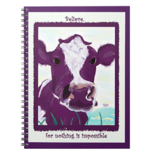 Carnet Vache pourpre très probablement contemplant le vo