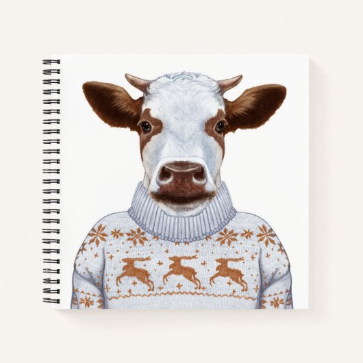Carnet Vache sucrée de Noël (Devant)