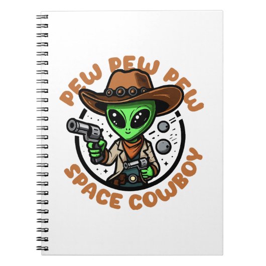 Carnet Vacher spatial drôle alien (Devant)