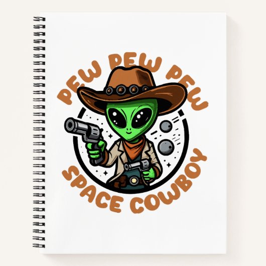 Carnet Vacher spatial drôle d'alien (Devant)