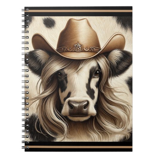 Carnet Vachère Blonde de Campagne Drôle (Devant)