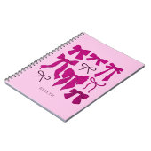 Carnet Vaches romantiques magenta (Côté gauche)