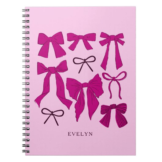 Carnet Vaches romantiques magenta (Devant)