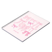 Carnet Vaches romantiques roses (Côté gauche)