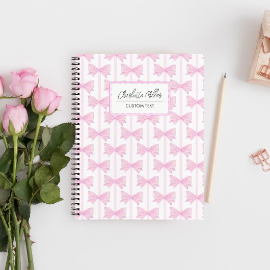 Carnet Vaches roses Preppy Coquette Spiral