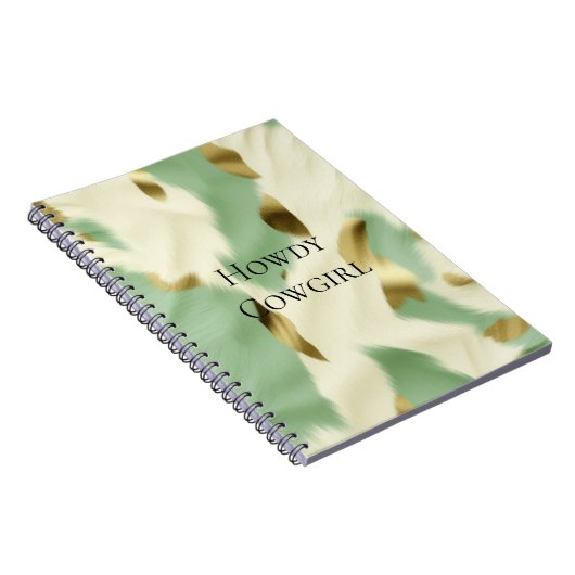 Carnet Vachette blanche verte à la menthe (Côté Droit)