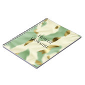 Carnet Vachette blanche verte à la menthe (Côté gauche)