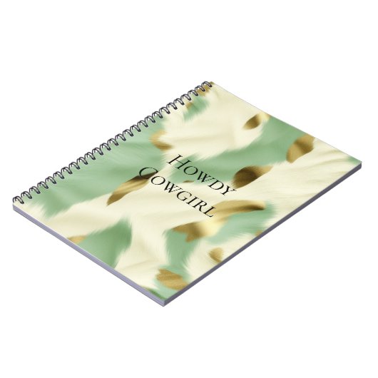 Carnet Vachette blanche verte à la menthe (Côté gauche)