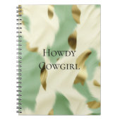 Carnet Vachette blanche verte à la menthe (Devant)