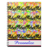 Carnet Vague colorée personnalisée (Devant)