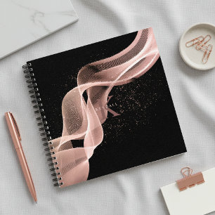 Carnet Vague de lumière et monogramme de poussière d'étoi