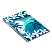 Carnet vague de surf tropicale avec palmiers (Côté Droit)