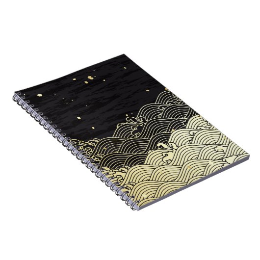 Carnet Vague dorée, texture papier. (Côté Droit)