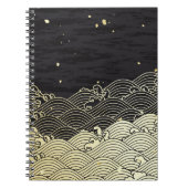 Carnet Vague dorée, texture papier. (Devant)