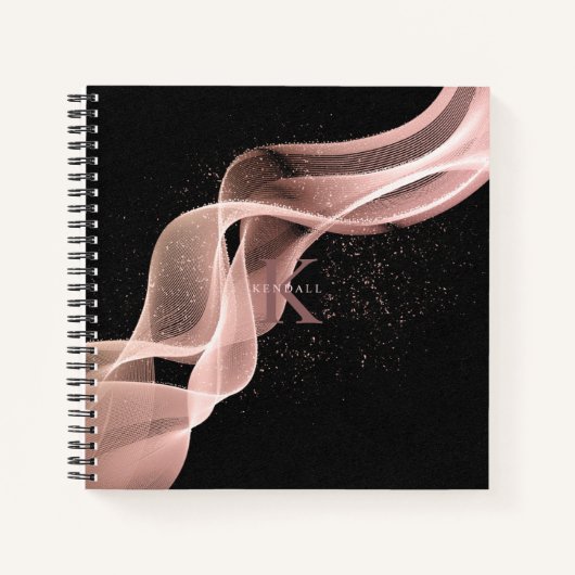 Carnet Vague légère et Stardust Monogramme Rose Gold ID78 (Devant)