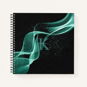 Carnet Vague légère et Stardust Monogramme Turquoise ID78