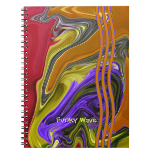 Carnet Vague liquide Funky personnalisée Abstraite
