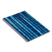 Carnet Vague Rétro Bleu Motif Unique Cool (Côté Droit)