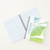 Carnet Vague verte et bleue personnalisée (Intérieur)