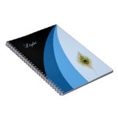 Carnet Vagues abstraites dans des nuances de bleu et plum (Côté Droit)