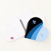 Carnet vagues Abstraites dans les tons bleus & fleur de l (Intérieur)