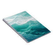 Carnet Vagues Abstraites d'Océan Sarcelle  (Côté Droit)