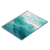 Carnet Vagues Abstraites d'Océan Sarcelle  (Côté gauche)