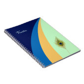 Carnet Vagues abstraites et plume de paon (Côté Droit)
