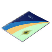 Carnet Vagues abstraites et plume de paon (Côté gauche)