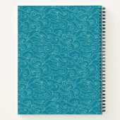 Carnet Vagues Aqua personnalisées (Dos)