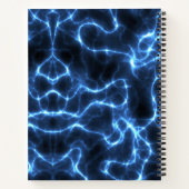 Carnet Vagues bleu électrique | Spirale personnalisée (Dos)