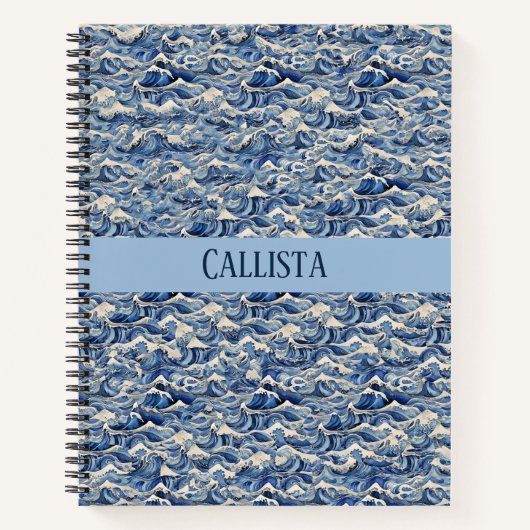 Carnet Vagues Bleues (Devant)