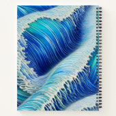 Carnet Vagues bleues Abstraites cool (Dos)