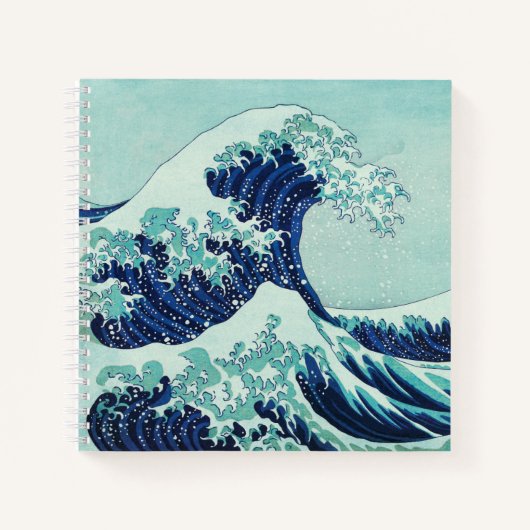 Carnet Vagues bleues Hokusai (Devant)