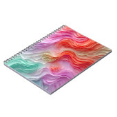 Carnet Vagues colorées pastel abstraites (Côté gauche)