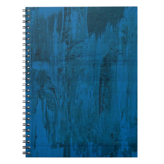 Carnet Vagues de l'océan à minuit | Abstrait bleu profond (Devant)