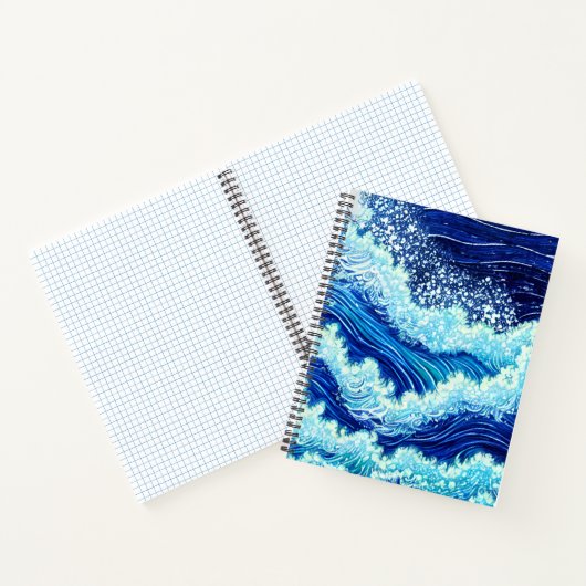 Carnet Vagues de l'océan bleu (Intérieur)