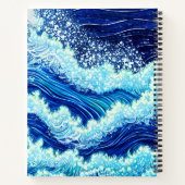 Carnet Vagues de l'océan bleu (Dos)
