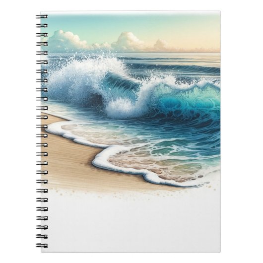 Carnet Vagues de l'océan déferlantes Plage côtière rustiq (Devant)