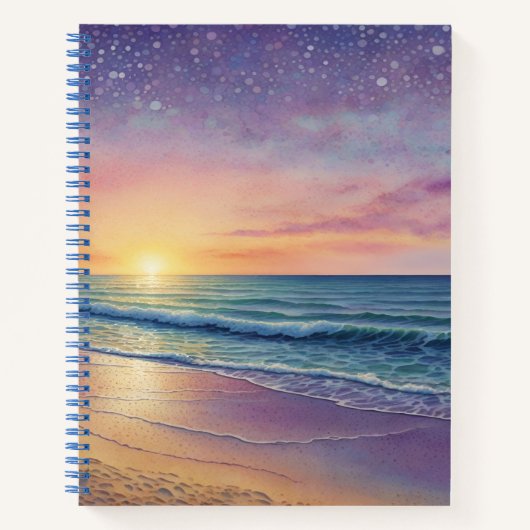 Carnet Vagues de plage et art de rivage (Devant)