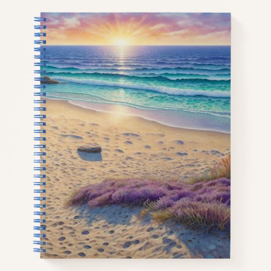 Carnet Vagues de plage et art de rivage (Devant)