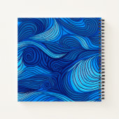Carnet Vagues d'eau de l'océan bleu turquoise abstrait | (Dos)
