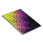 Carnet Vagues d'horreur rose et jaune (Côté Droit)