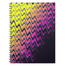 Vagues d'horreur rose et jaune