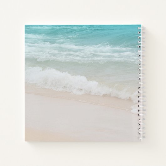 Carnet Vagues d'océan de plage (Dos)