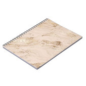 Carnet Vagues d'or : Marbre Abstrait (Côté gauche)