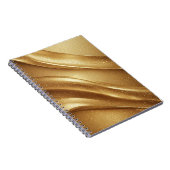 Carnet Vagues dorées abstraites avec paillettes scintilla (Côté Droit)