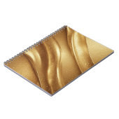 Carnet Vagues dorées abstraites avec paillettes scintilla (Côté gauche)