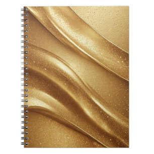 Carnet Vagues dorées abstraites avec paillettes scintilla